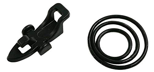 Fishing Hook Keeper Set - 10pcs with Elastic Rubber Rings - Black
