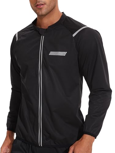 Men's Sauna Jacket Long Sleeve Sweatshirt for Workout & Fitness