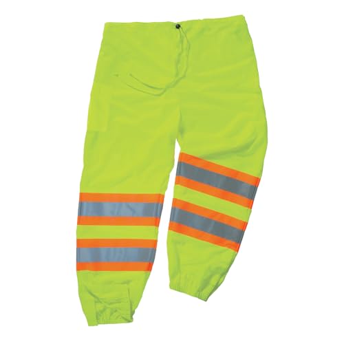 Ergodyne unisex adult Class Two-tone Reflective Safety Pants, Lime, Large-X-Large