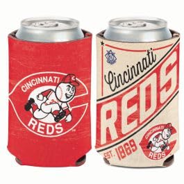 Cincinnati Reds Vintage Can Cooler - 12oz Foam Sleeve