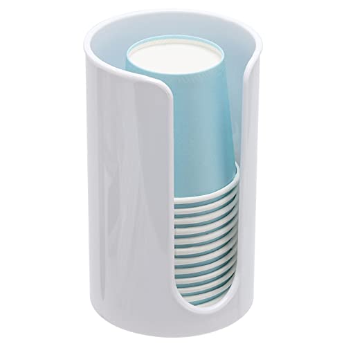 Small Disposable Cup Holder - White Bathroom Cup Dispenser