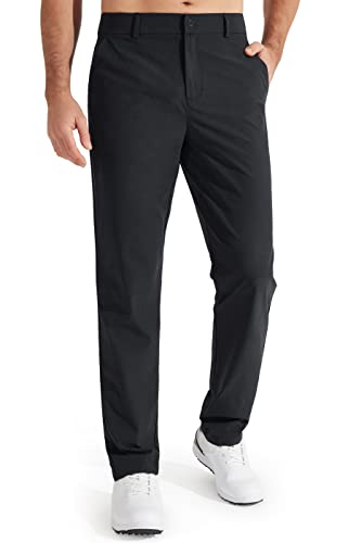 Men's Stretch Golf Pants - Quick Dry Lightweight Trousers with Pockets