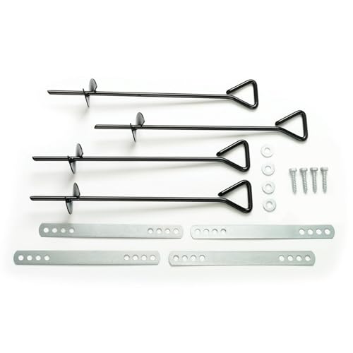 Swing-N-Slide Ground Anchors for Swing Sets - Set of 4, Rust-Resistant Steel