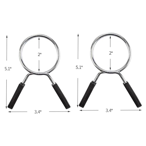 2-Inch Olympic Barbell Collars - Professional Weightlifting Spring Clamps