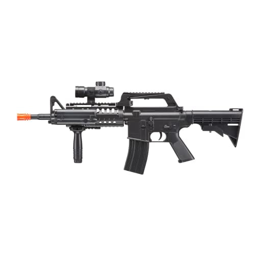 Airsoft Gun Package - Lightweight Spring M4 Rifle, Shotgun & Mini Pistols with 1000 6mm Pellets