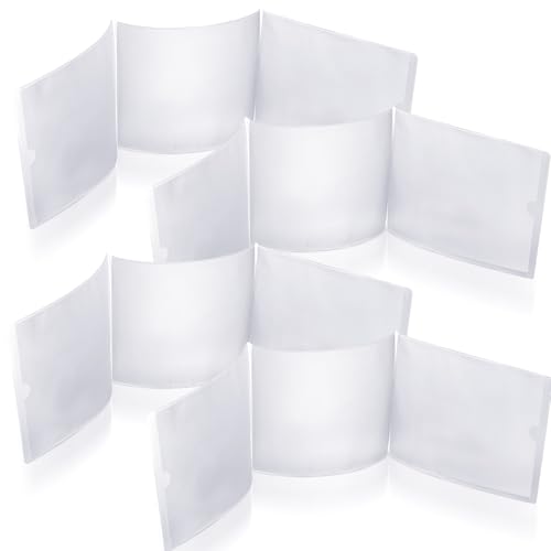 RattanView 8 Pcs Mahjong Card Sleeves Holder Transparent 6 1/8" x 4 3/4"