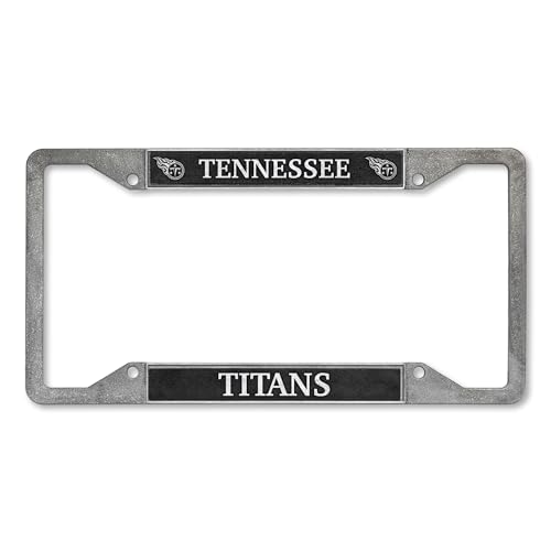 Tennessee Titans License Plate Frame - Antique Pewter 12" x 6"
