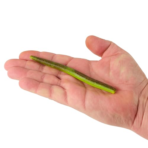 Berkley PowerBait MaxScent Soft Plastic Stick Worm - Coppertreuse, 5.25" (8 Count)