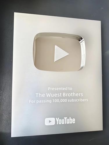 Customizable YouTube Play Button - Silver Milestone Plaque