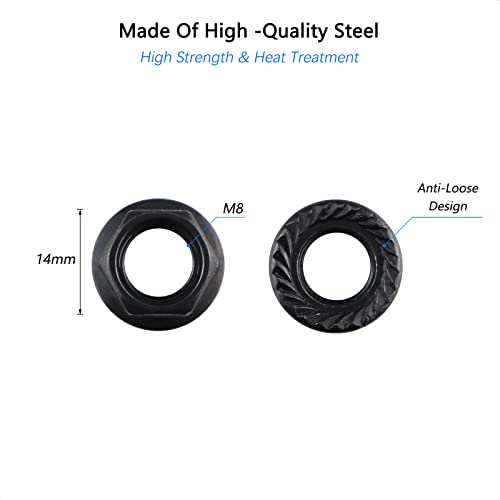 VANICE 2 pcs 14mm Bicycle Crank Nuts for Square Taper Bottom Brackets