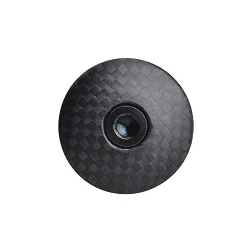 Wanyifa Matte Black 1/8" 3K Carbon Fiber Cycling Headset Top Cap Upgrade