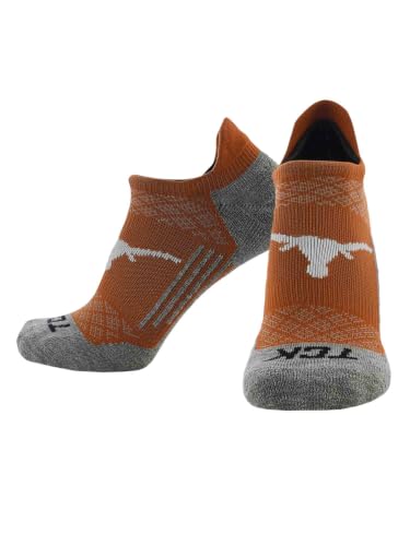 No Show Tab Socks - Large Texas Longhorns - Collegiate Apparel