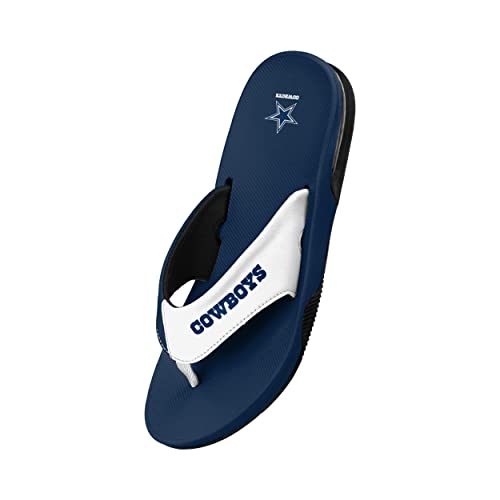 Dallas Cowboys Team Color Contour Flip Flops - Size 11-12