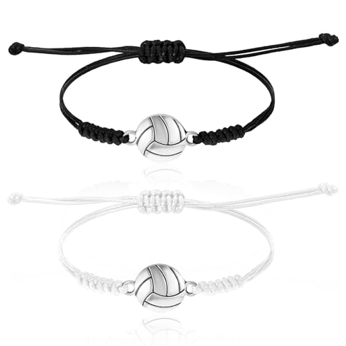 Volleyball Charm Bracelet Set - Adjustable Friendship Bracelets for Players