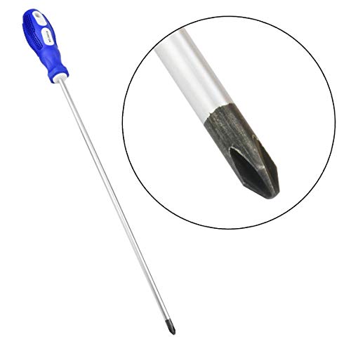 Phillips Screwdriver, 12" Long Cross-head Screwdriver£¨PH2-#2£©, Magnetic Screwdriver with Rubber Handle