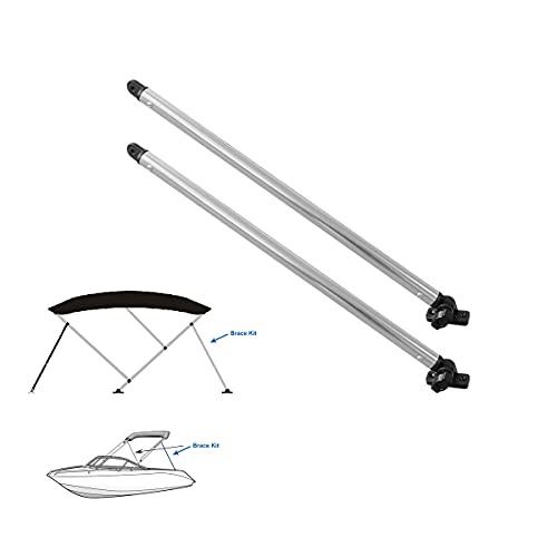 Savvycraft Bimini Top Rear Support Poles, 1" Aluminum 2 Poles & Hardware