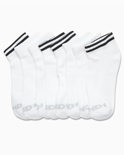 Boys Quarter Athletic Socks - Cushioned Moisture Wicking - Small-Medium White