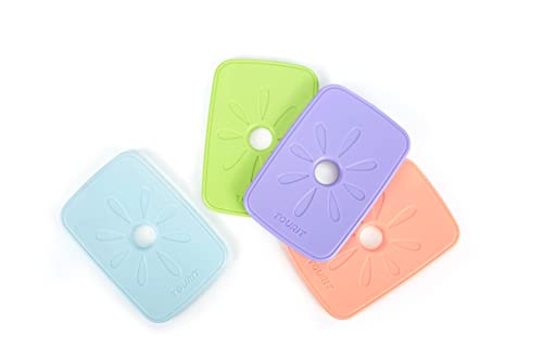 Reusable Ice Packs for Coolers - 2 Pack Purple & Pink