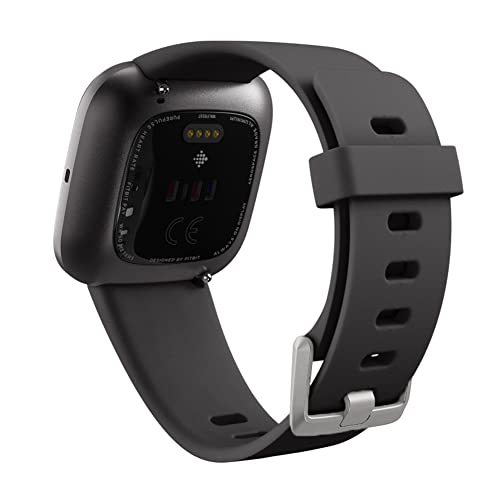 Silicone Replacement Bands for Fitbit Versa - Black, Large