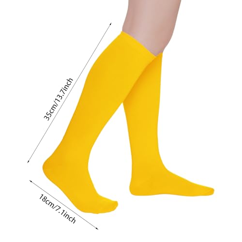 Youth Soccer Tube Socks for Boys & Girls - 7-15 Years - Yellow