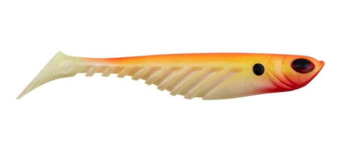PowerBait Ripple Shad Soft Bait - Fire Perch, 4" (5 Count)