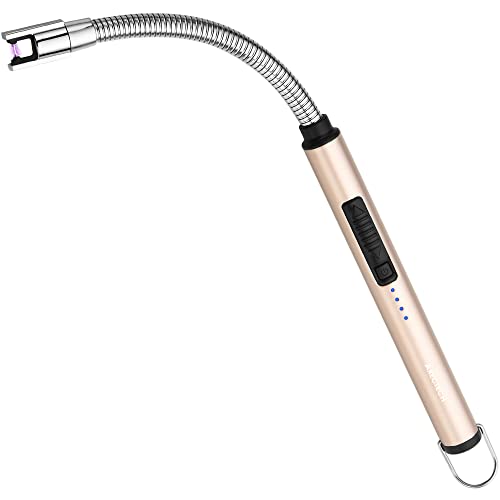 Rechargeable Electric Arc Candle Lighter - Flameless USB Gold