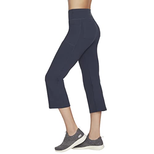 Skechers Go Walk High-Waisted Cropped Athletic Pants for Women – Blue Iris, Large