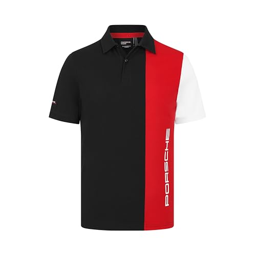 Porsche Motorsport Men's Stripe Polo - Large, Black