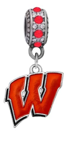 Wisconsin Iridescent Charm for Bracelets & Necklaces