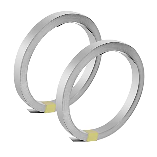 Create idea 2x Nickel Strip 10m Nickel Plated Steel Strip 0.15x8mm Battery Nickel Strip Tape 18650 Soldering Tab for Soldering Li-Po Battery NiMh NiCd Battery and Spot Welding