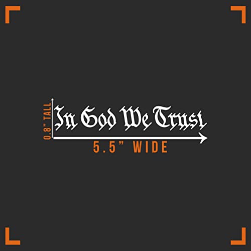 In God We Trust Vinyl Decal Sticker for Car & Wall - 5.5" x 0.8"
