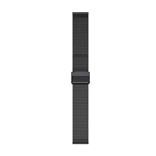 YEEJOK 22mm Milanese Leather Watch Band Compatible with Fossil Gen 6/5E 44mm, Carlyle, Julianna & More – Black + Brown