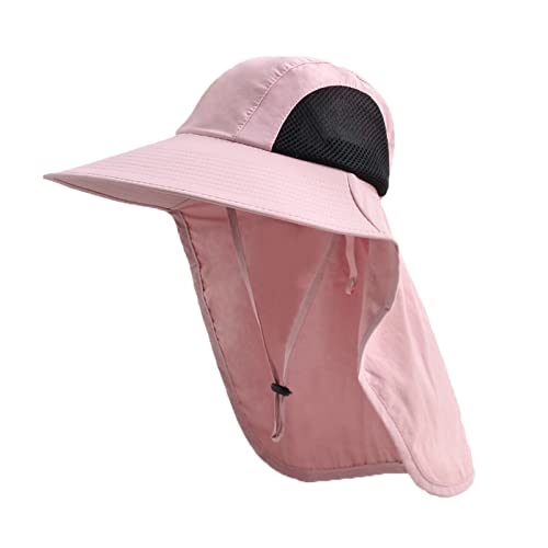 Sun Hat for Men & Women with Neck Flap UPF 50+ UV Protection Fishing Hat - Pink, Size 6 3/4-6 7/8, 1 Pack