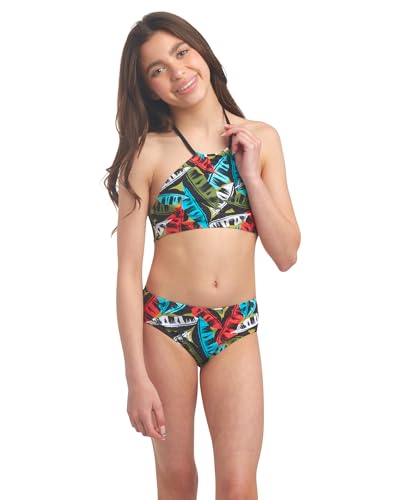 Girls UPF 50+ Halter 2-Piece Bikini Set - Maya Olive