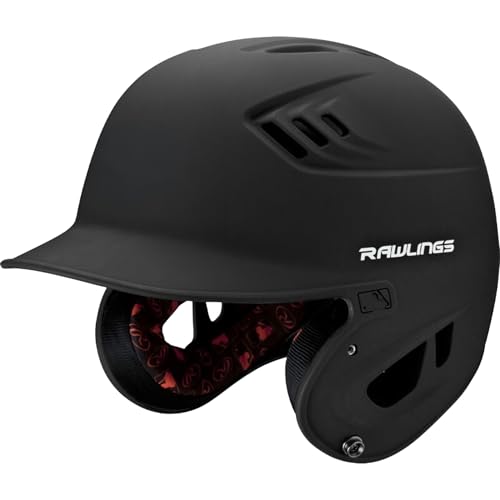 Rawlings R16 Velo Baseball Batting Helmet Matte Black JR 6 3/8 - 7 1/8