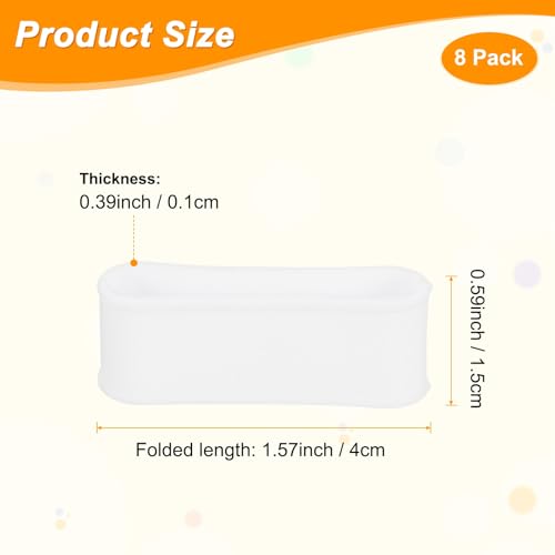 Silicone Tennis Racket Rings - Non-Slip Overgrip - White