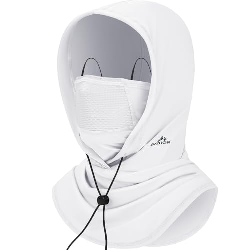 Cooling Breathable Balaclava Face Mask - UV Protection White