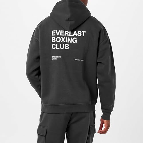 Everlast Men's Boxing Club Hoodie - Shark Grey, X-Large Soft Fleece Sweatshirt
