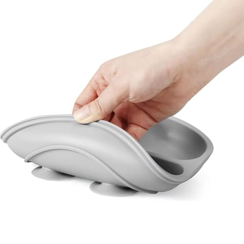 Silicone Baby Feeding Set with 2 Plates & Spoons - BPA Free & Divided Suction Plate