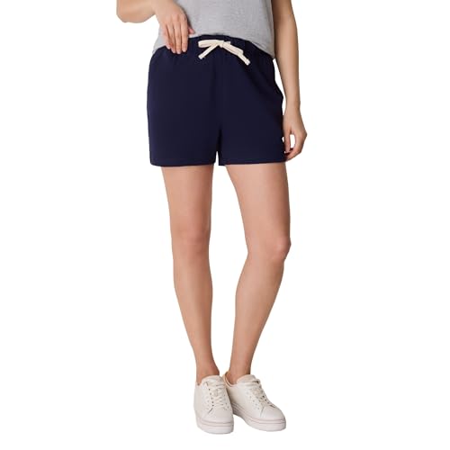 Women's Cotton Drawstring Shorts - Athletic Navy, Small