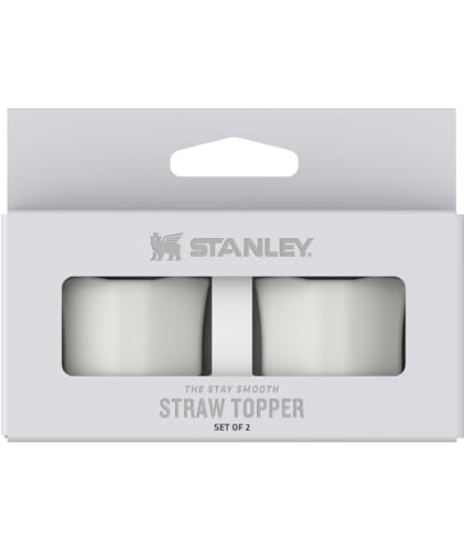 Stay Smooth Straw Topper 2-Pack - Pale Stone Silicone Cap