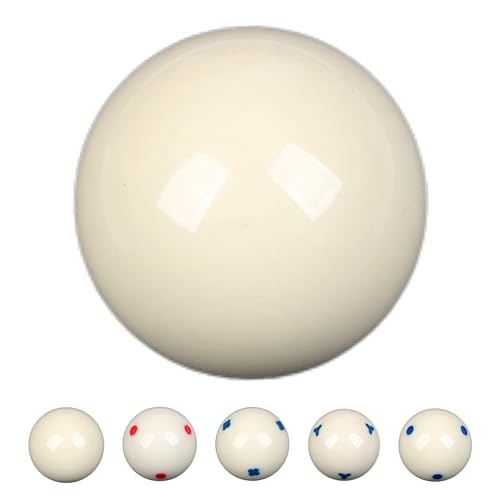 57mm White Billiard Cue Ball - Durable Resin for Pool Table