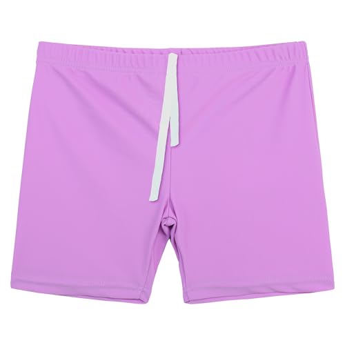 Girls' Board Shorts UV 50+ Sun Protection Swim Bottoms 6-7 Years A2 Light Purple - TFJH E