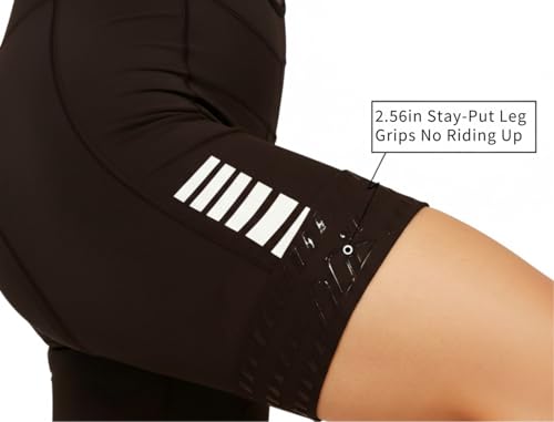 Wulibike Women's Medium Black Padded Cycling Bib Shorts - High Stretch Biking Tights