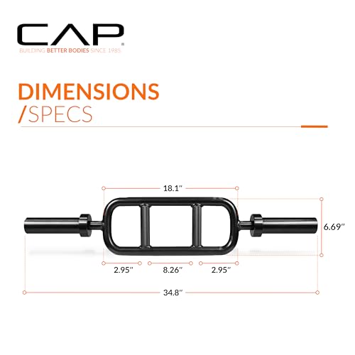 CAP 2-Inch Triceps Bar Olympic 200lb Capacity, Neutral Grip
