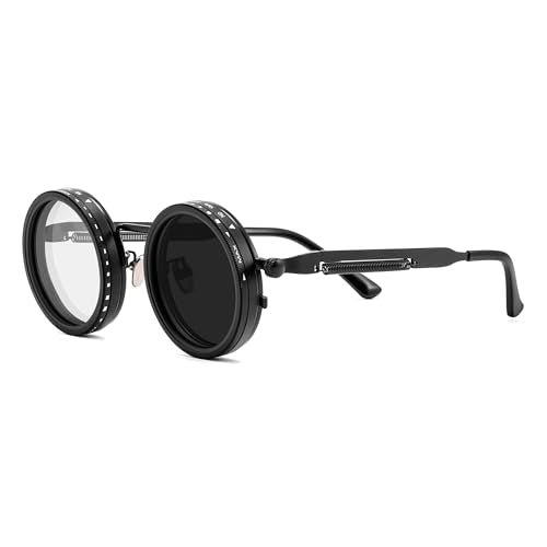 Adjustable Polarized Round Sunglasses for Men - UV400 TAC Lens