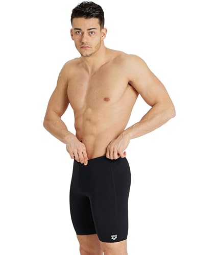 Men's Dynamo Swim Jammer Athletic Swimwear Knee Length Black 30