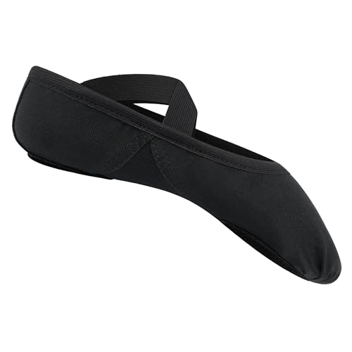 Ballet Shoes for Women - Highly Stretch Canvas Dance Slippers - Black