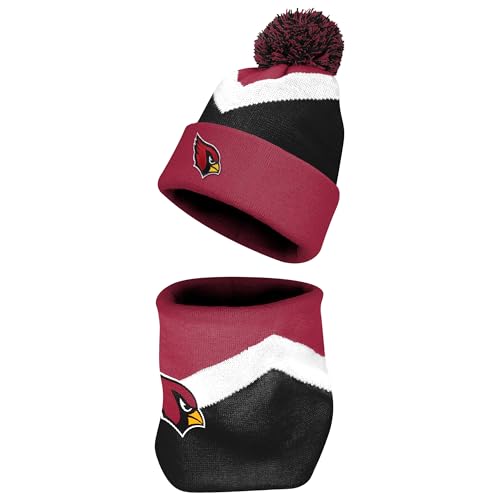 NFL Team Color Neck Warmer Gaiter & Beanie Hat Set - Unisex