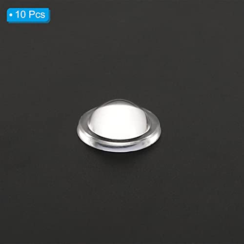 PATIKIL Diameter 10.3mm Height 4.2mm Flat Convex Lens, 10 Pcs Acrylic LED Optical Convex Condenser Lens for LED Flashlight Bike Head Lamp, Transparent